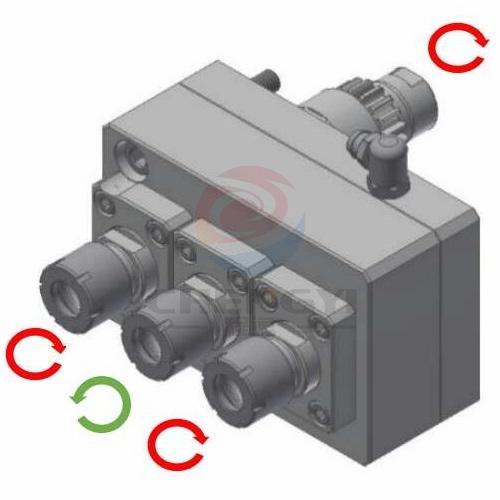 Star Back Processing Three-axis Power Base Holder